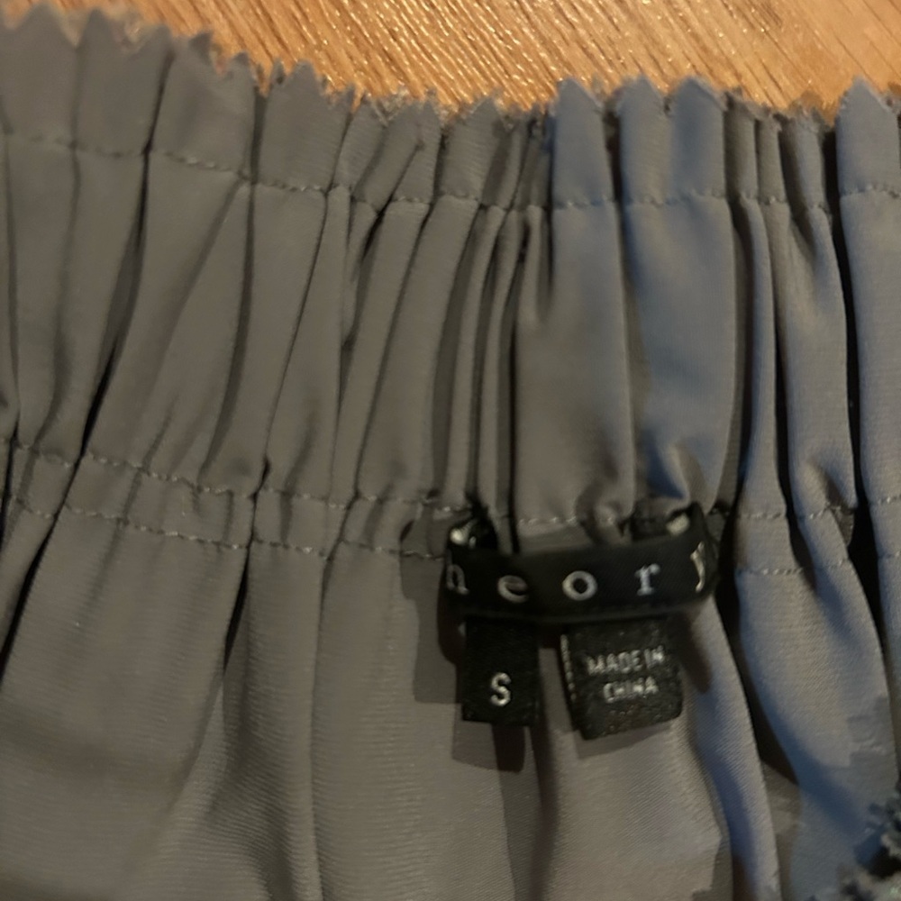 Theory Gray Briona Burning Glitter Silk Skirt - Picture 2 of 5